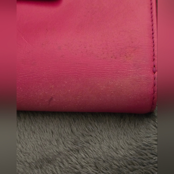 Kate Spade New Yoek Elyce Hot Pink Leather wallet w/red interior.. REHAB - Picture 4 of 16